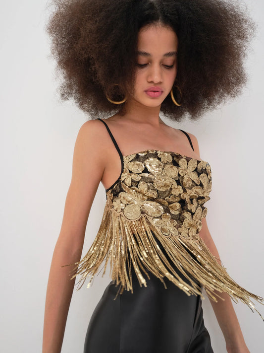 [For Love & Lemons] Colette Crop Top