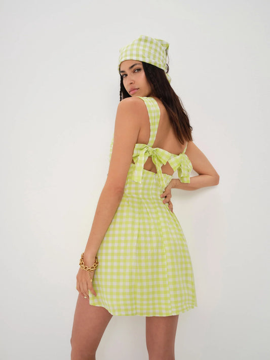 [For Love & Lemons] August gingham Mini Dress