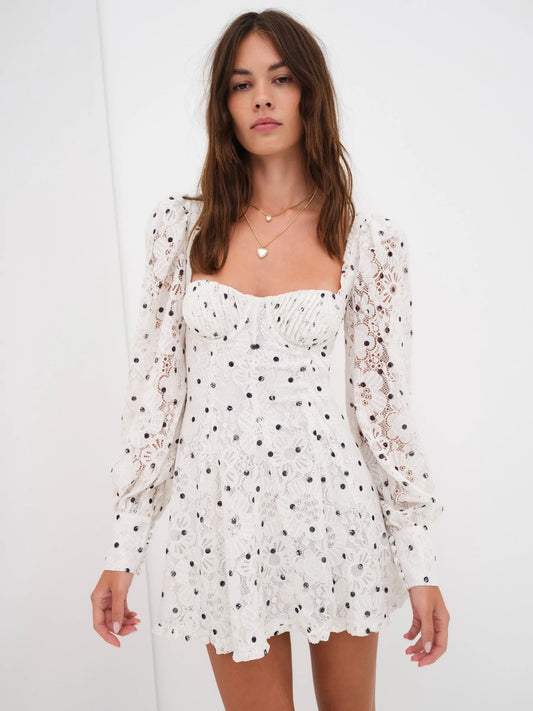 [For Love & Lemons] Donna Long Sleeve Mini Dress