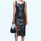 [Andersson Bell] Sadie Cracked Faux Leather Dress