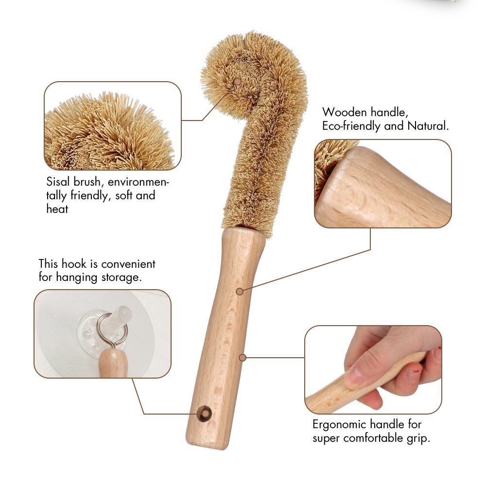 [Us and the Earth] Natural Fibre Cleaning Bottle Brush