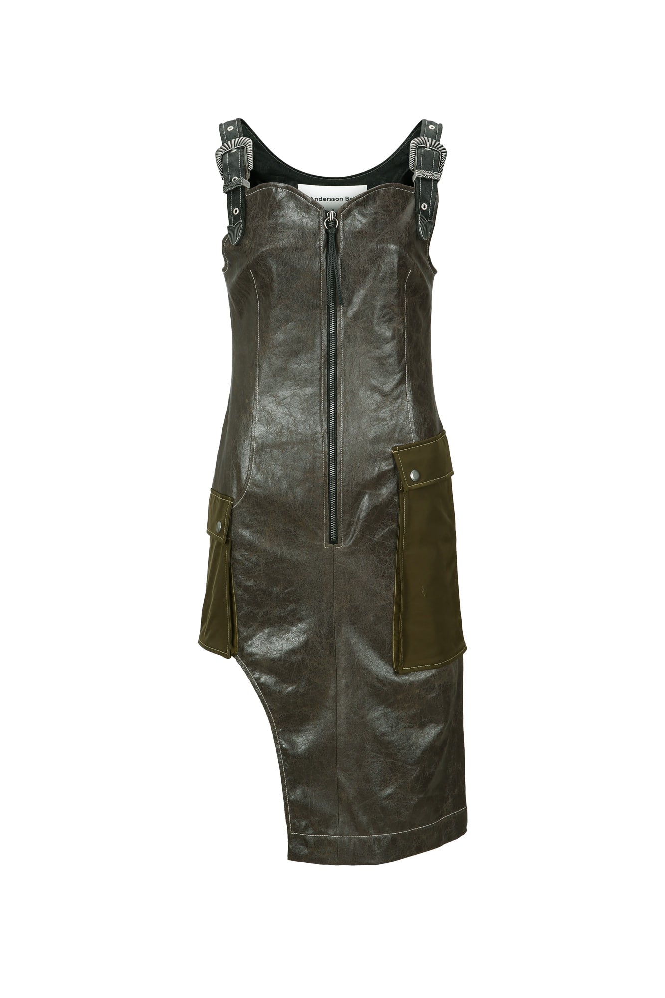 [Andersson Bell] Sadie Cracked Faux Leather Dress