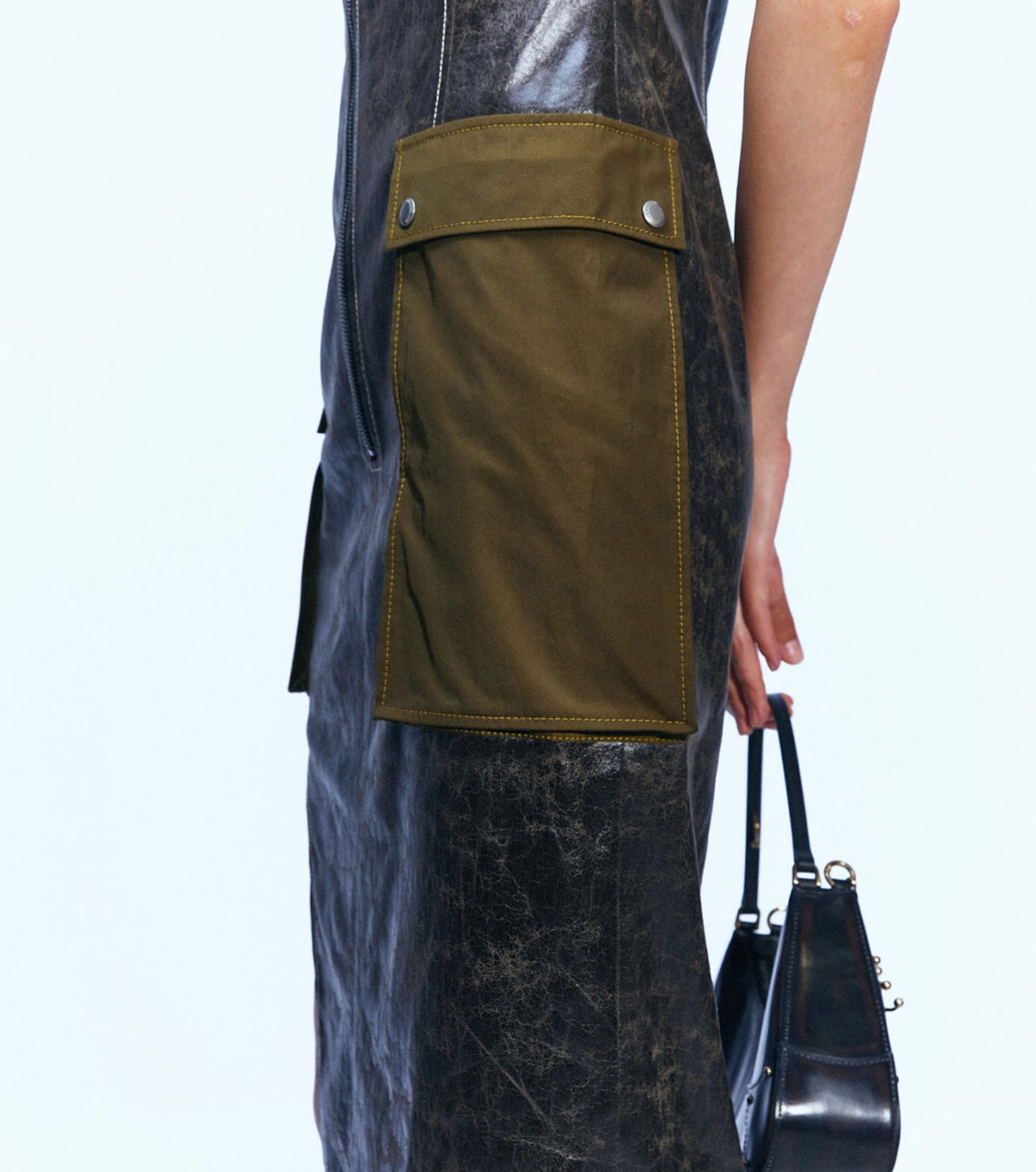 [Andersson Bell] Sadie Cracked Faux Leather Dress