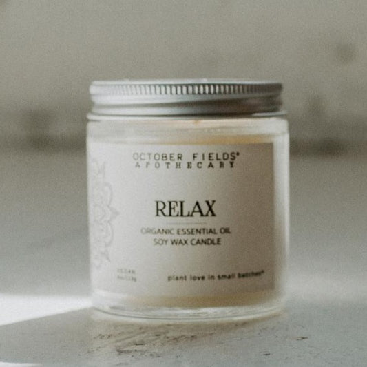 [October Fields] 'Relax' Essential Oil Candle