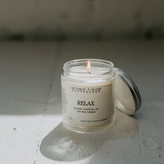 [October Fields] 'Relax' Essential Oil Candle
